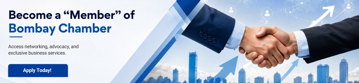 Bombay Chamber Membership illustration symbolizing networking, advocacy, and business growth